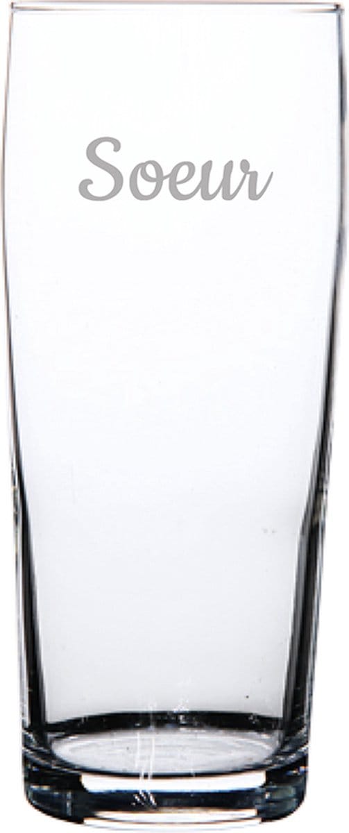 Bierfluitje gegraveerd - 19cl - Soeur