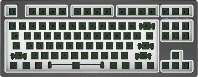 Dark Project - KD87B LTD Aluminum Cloud Grey - Mechanisch Bedraad Toetsenbord - Barebones
