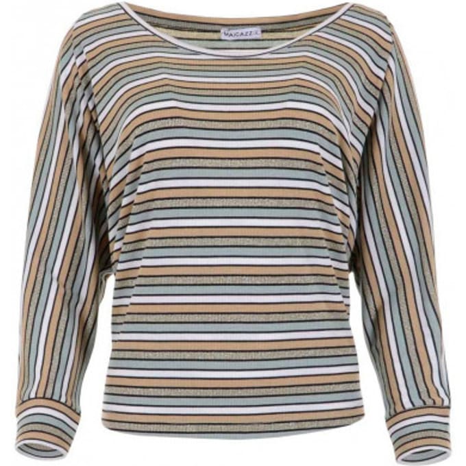 MAICAZZ Yvonne top sp22.60.022 dusti olive stripe