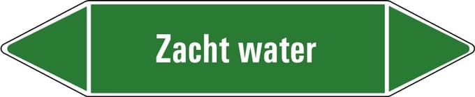 Zacht water leidingmarkering op vel 252 x 52 mm - 3 per vel