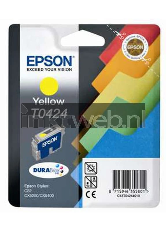 Epson T0424 inktcartridge geel (origineel)