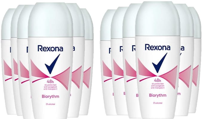 Rexona Deo Roller - Women Biorythm - 12 x 50 ml - Voordeelverpakking