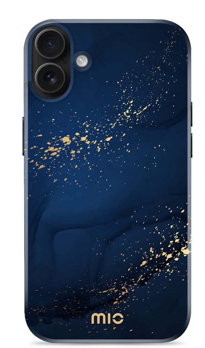 MIO by Mobilize Hoesje | Geschikt voor Apple iPhone 16 | Compatibel met MagSafe | Hard Shell Back Cover | Midnight Sparkle