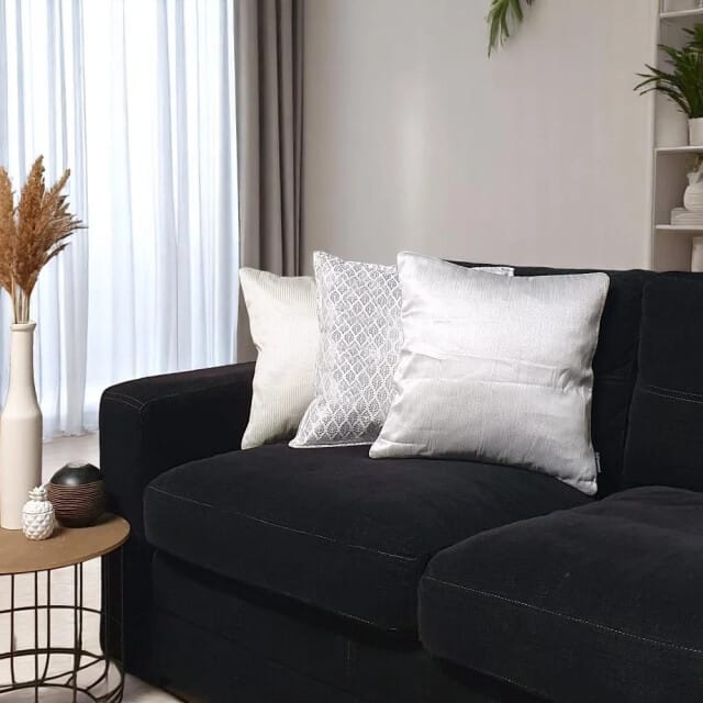 Gek op kussens! Sierkussen maya white / silver | 45 x 45 cm | polyester