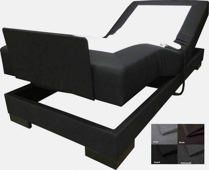 Losse - Elektrisch Boxspring Onderstel - Met Plint 80x190x40 cm - Grijs