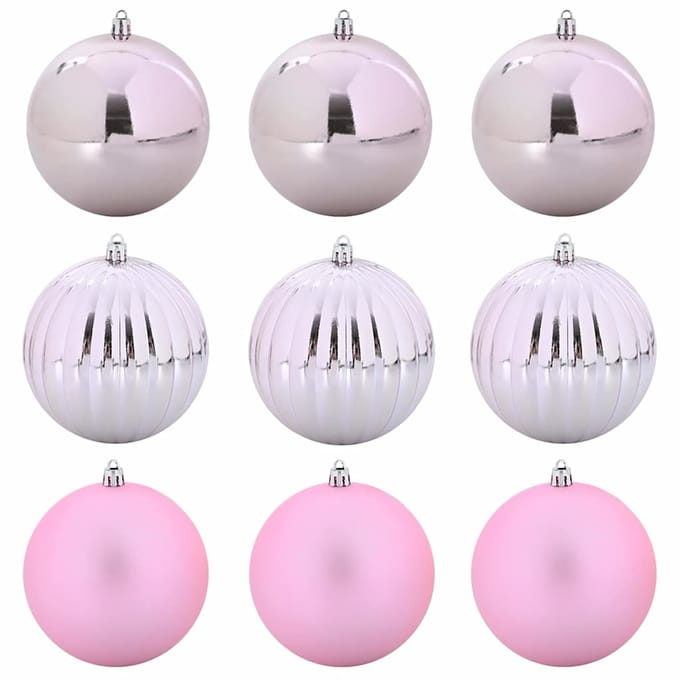 vidaXL - Kerstbal - Set - XL - 9 - st - Roze - Ø - 15 - cm - Kunststof