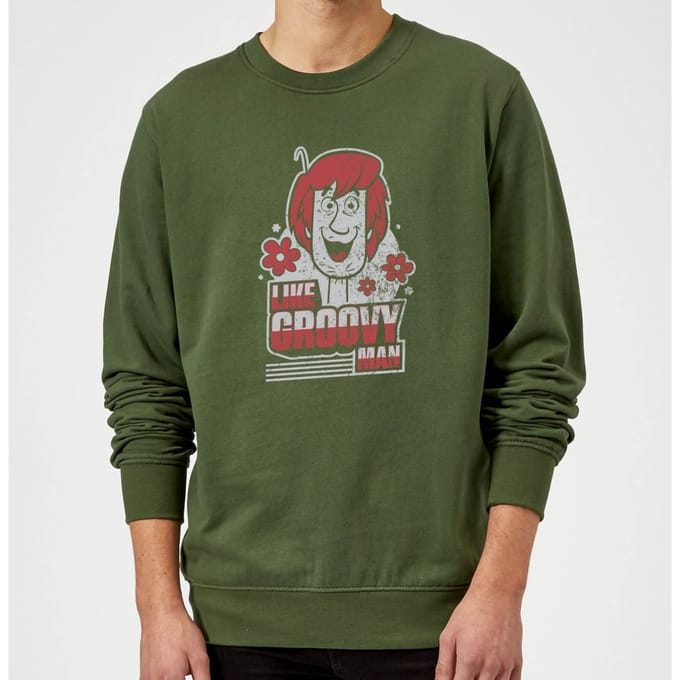 Scooby Doo Like, Groovy Man Sweatshirt - Forest Green - XXL