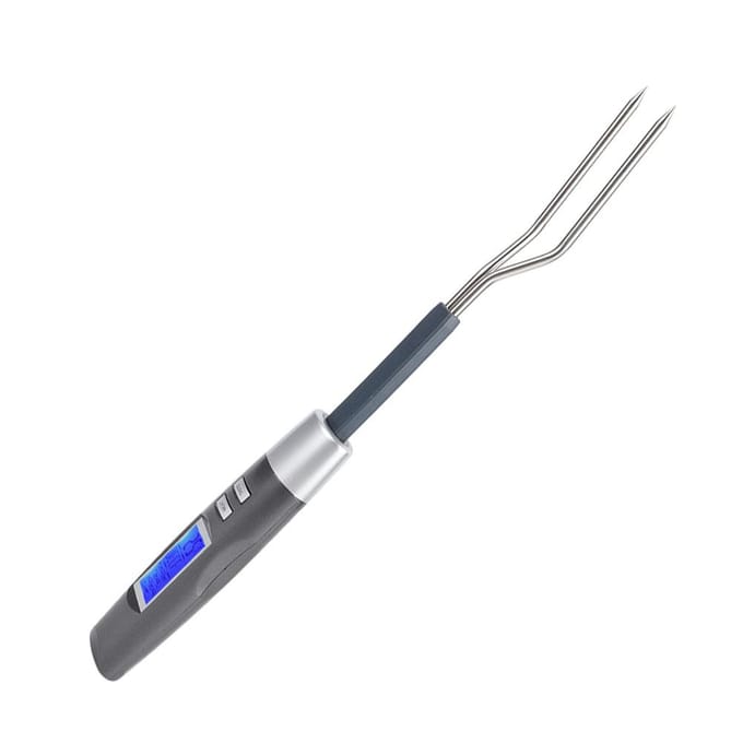 Digitale BBQ Vleesthermometer Vork Grillvork met LCD-display gray