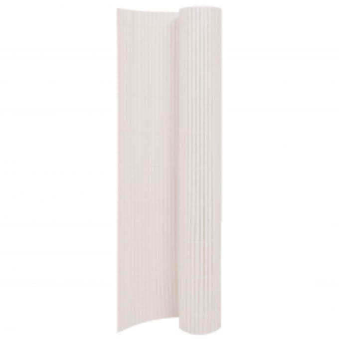 vidaXL - Tuinafscheiding - dubbelzijdig - 110x400 - cm - wit
