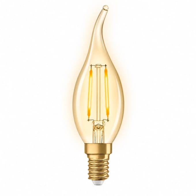 2x Tip-kaars Led-lamp E14 - 3W - Warm Wit Licht (2400K) - 220 lm - 15 jaar - Niet Dimbaar