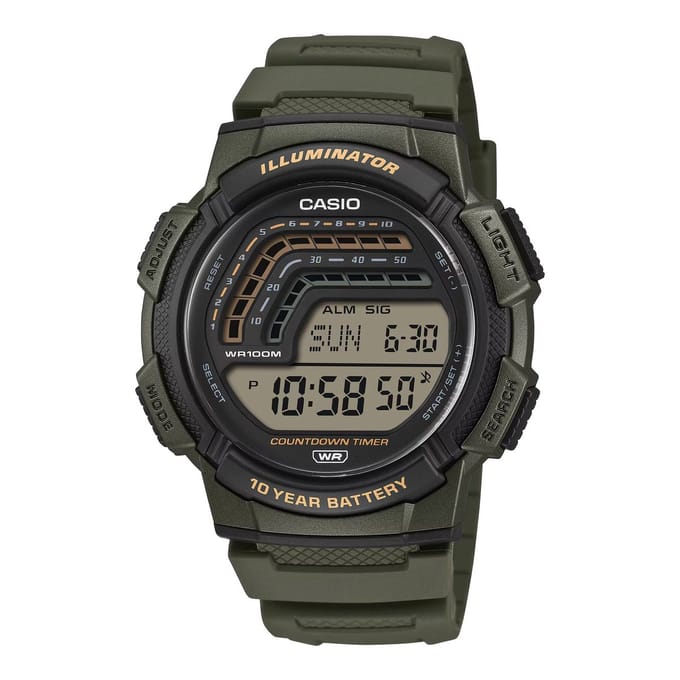 Casio Casio Collection WS-1800-3AVEF Horloge - Kunststof - Groen - Ø 44 mm