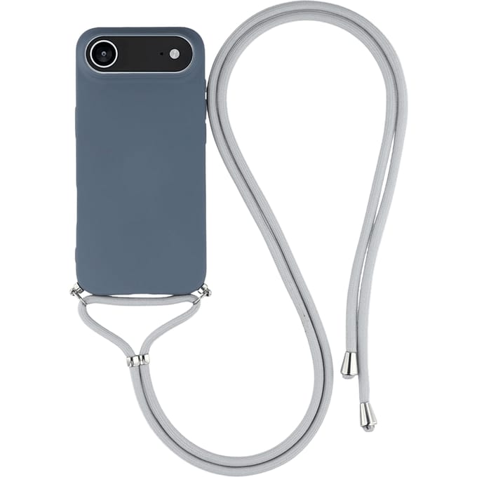 Mocaa Apple iPhone Air Hoesje met Koord Blauwgrijs