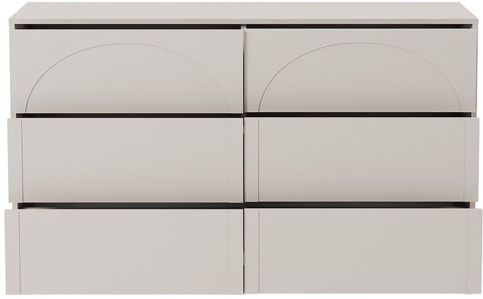 Vente-unique Ladekast 6 lades - MDF - Beige - NALYRA van Maison Céphy
