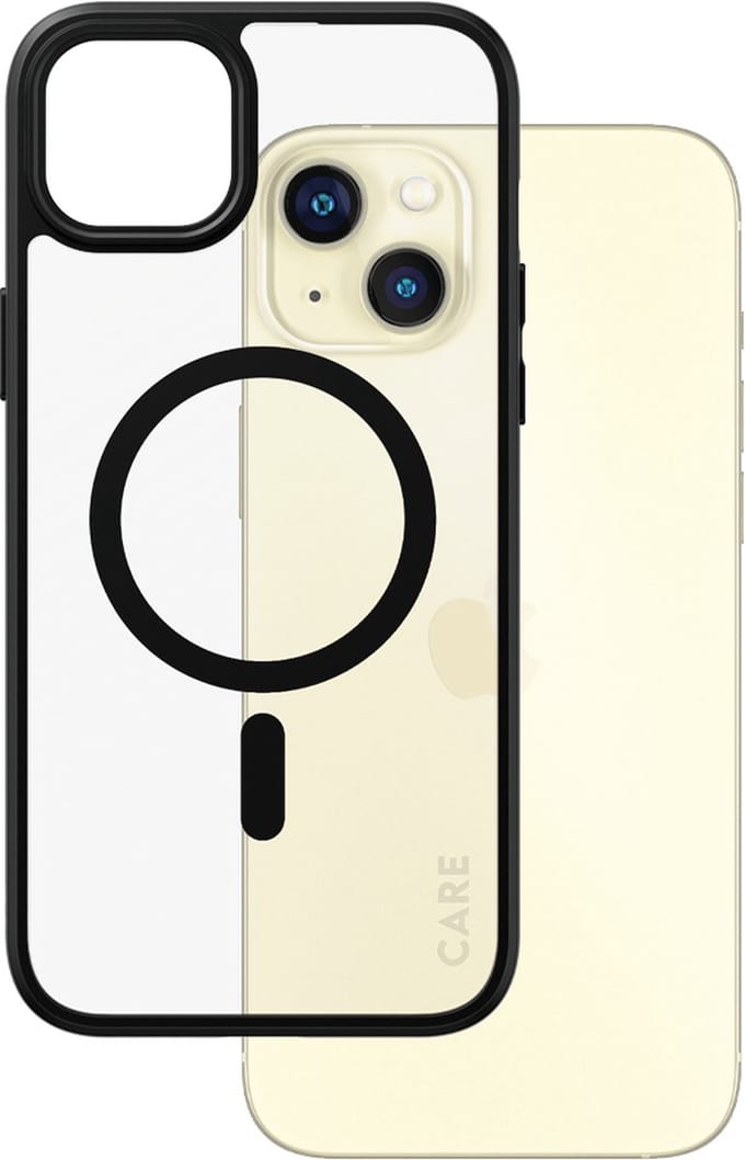 CARE by PanzerGlass Flagship Case Transparent Urban Combat w. Black MagSafe iPhone 15 Plus