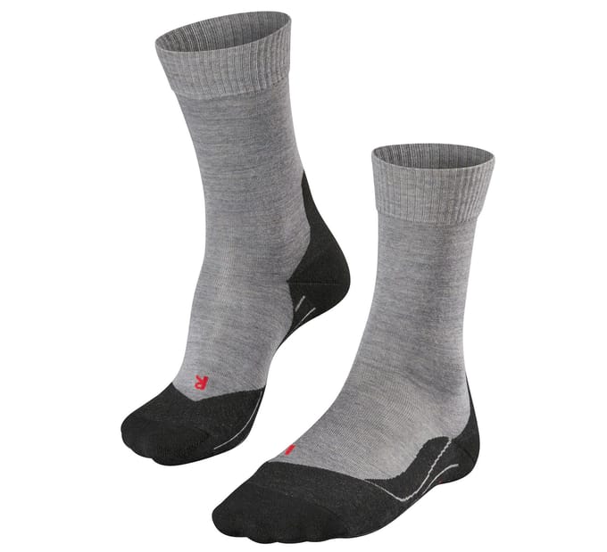 FALKE TK5 anti-blaar dun wol functioneel materiaal wandelsokken heren grijs - maat 46-48