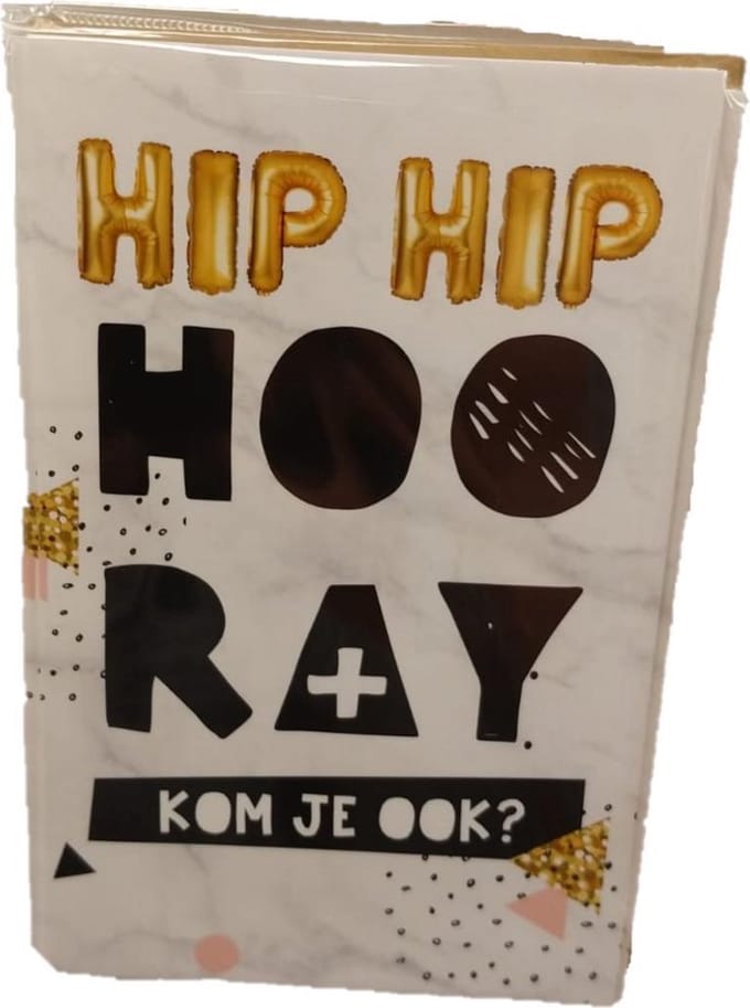 Interstat - Uitnodigingskaarten - Hiphip hooray - 6st.