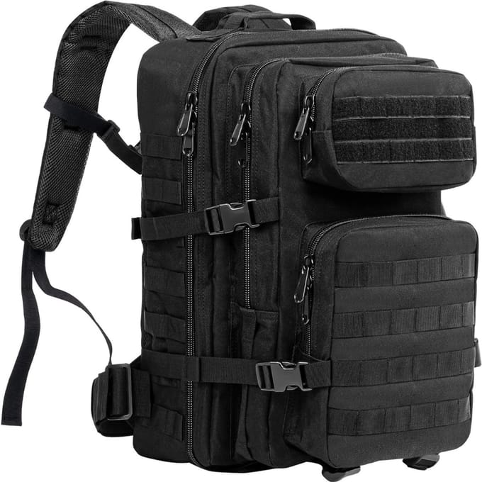 DD® Tactical Backpack - Leger Rugzak Waterdicht - Leger Backpack 45L - Extra Veel Opbergruimte - Zwart - 50cm x 30cm x 30cm