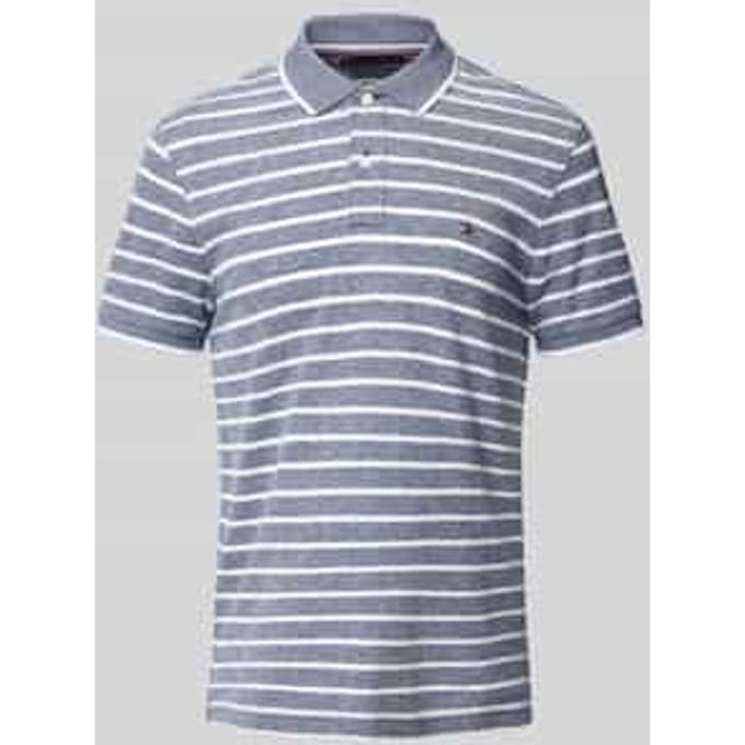 Regular fit poloshirt van een mix van katoen en linnen