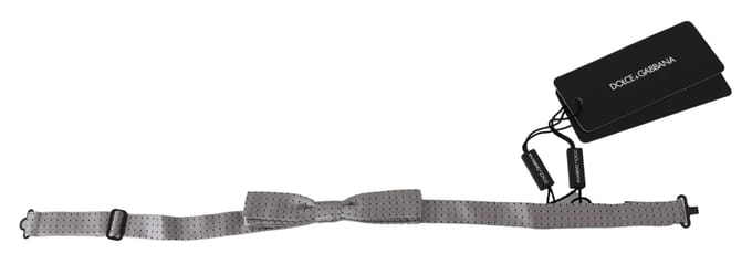 Dolce & Gabbana Grijze Polka Dot Heren Stropdas Papillon Strik