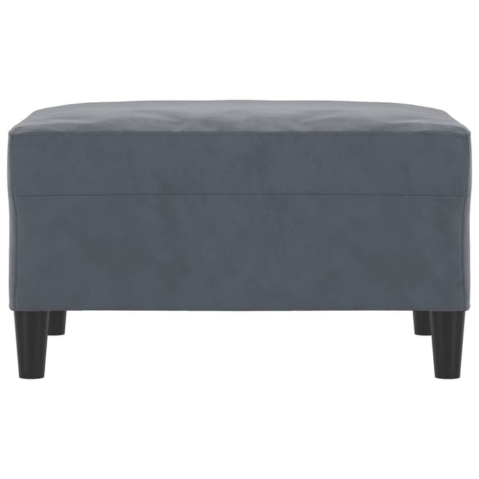 vidaXL - Voetenbank - 70x55x41 - cm - fluweel - donkergrijs