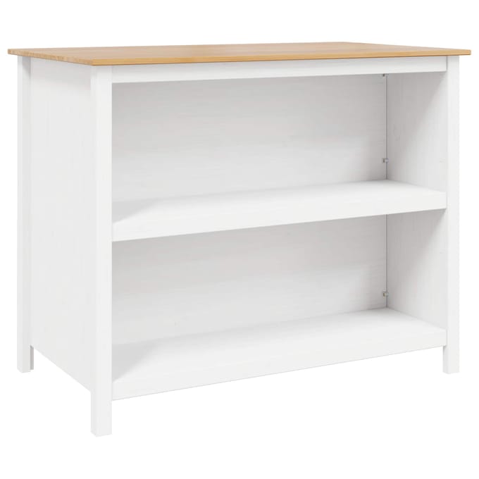 vidaXL Keuken Eilanden HILL Wit 112 x 66 x 90 cm Massief grenenhout