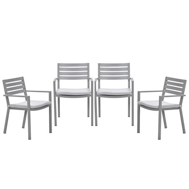 Garden Impressions Oklahoma tuinstoelen set van 4 taupe