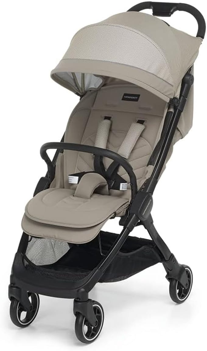 Lichtgewicht kinderwagen voor kinderen van 0-4 jaar met 1-handsluiting en verstelbare rugleuning