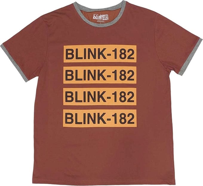 Blink182 - Logo Repeat Heren T-shirt - XL - Rood