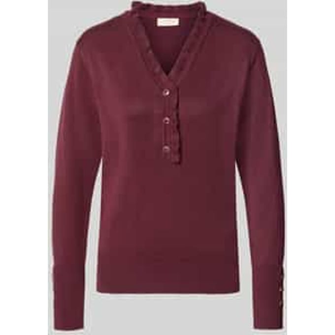 Regular fit pullover met mix van wol en alpaca model 'Katie'