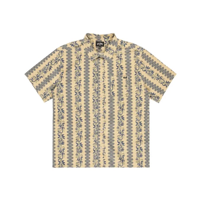 Billabong Solana Cord Overhemd Met Korte Mouwen Geel M Man