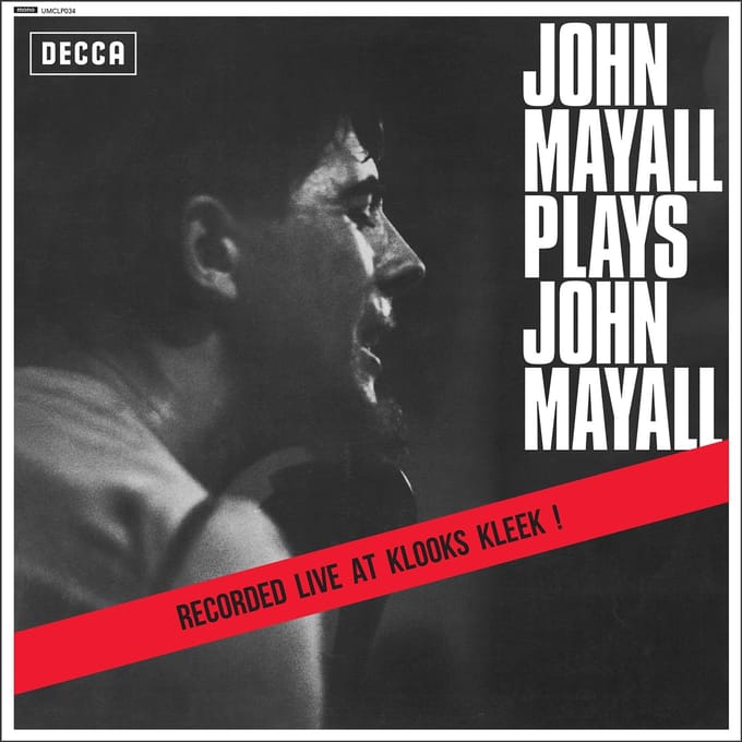 Disque LP JOHN MAYALL - John Mayall joue John Mayall (Reco UMCLP034 Decca 2023 Europe Blues black
