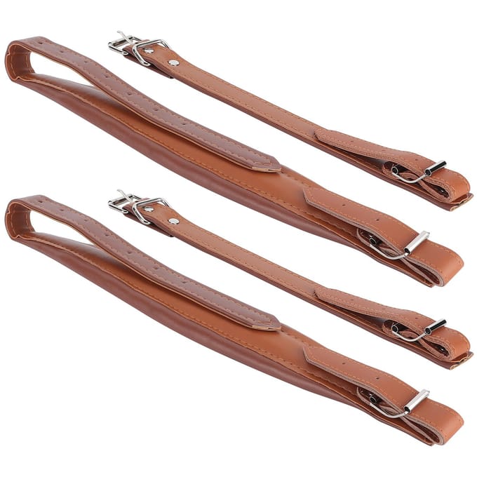 2 Pièces Sangle d'Épaule pour Accordéon Cuir PU Réglable Accessoires pour 16‑120 Basses Café brown