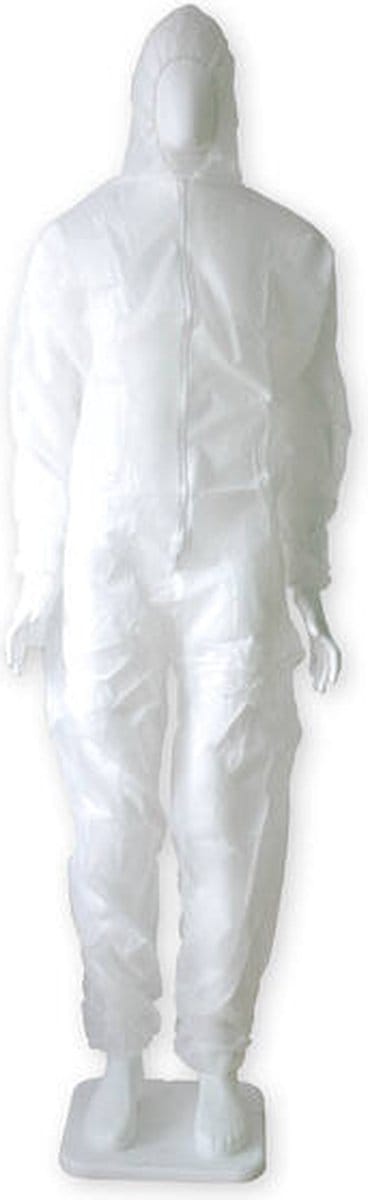 Hynex PP Coverall wit XL - 1 stuk/seal- Non Woven met rits - 35gsm