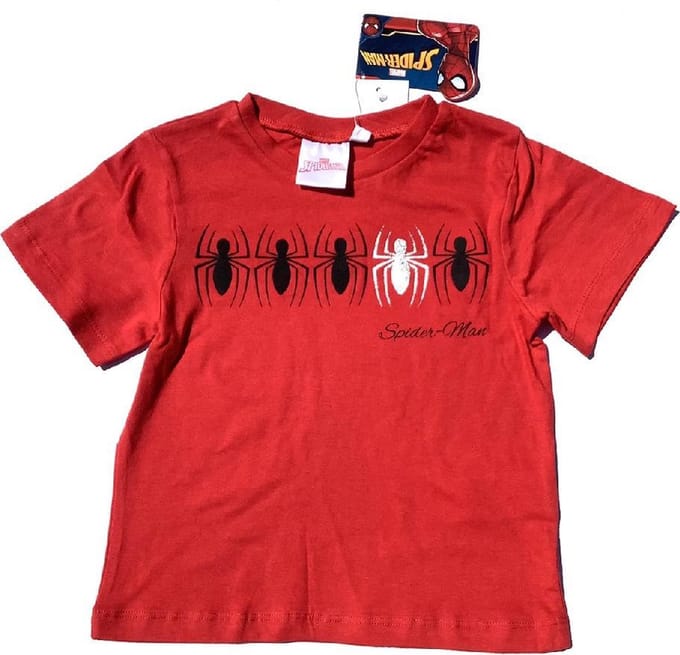 Marvel Spiderman t-shirt - Spiders - rood - maat 92/98 (3 jaar)
