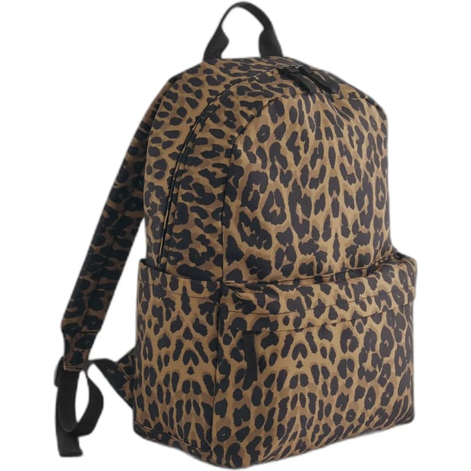 Leopard Print Backpack - Bagbase - rugtas - luipaard motief