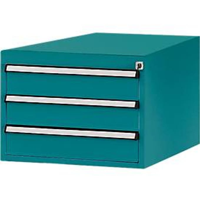 Manuflex ZB4613.5021 Behuizing onderbouw stationair, gebruiksh. 300 mm met 3 lades. Voor tafel diepte 1000 mm