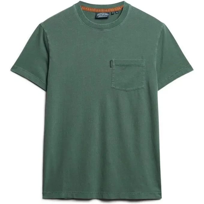 Superdry - Essential Washed T-shirt met borstzak - Heren - T-shirts