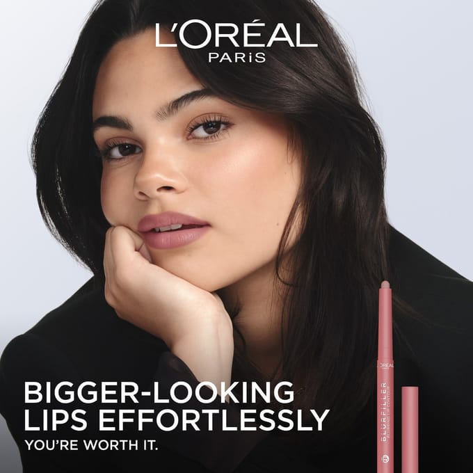 L'Oréal Paris Blurfiller Blurring Lip Contour - Soft-focus blur effect - Voor voller ogende lippen - 530 Bordeaux Bisous