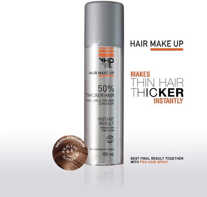 Volume Hair PLUS Hair Make-Up is een haarspray - Midden Bruin - 150 ml