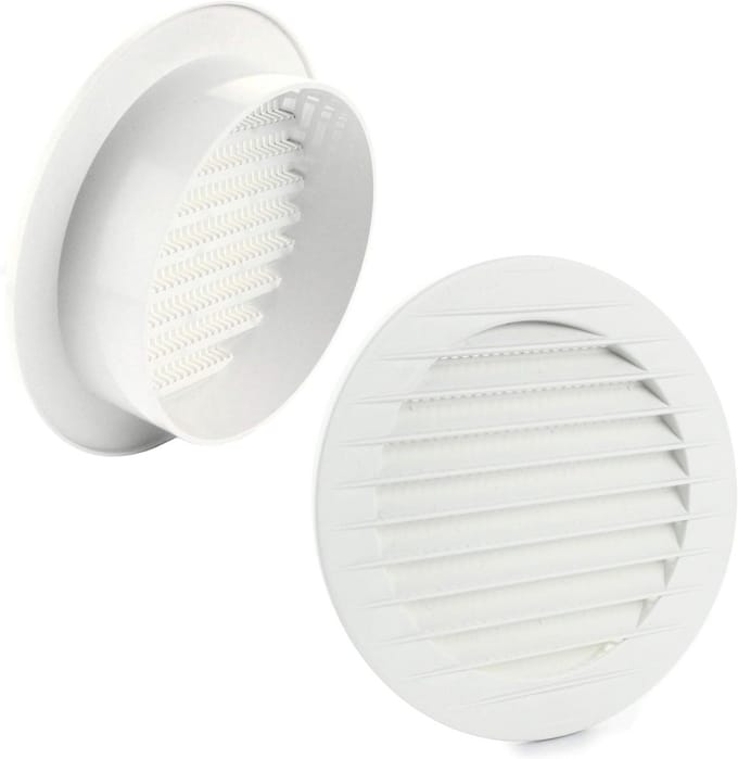 Ventilatierooster met Insectenbescherming - Diverse Kleuren en Maten