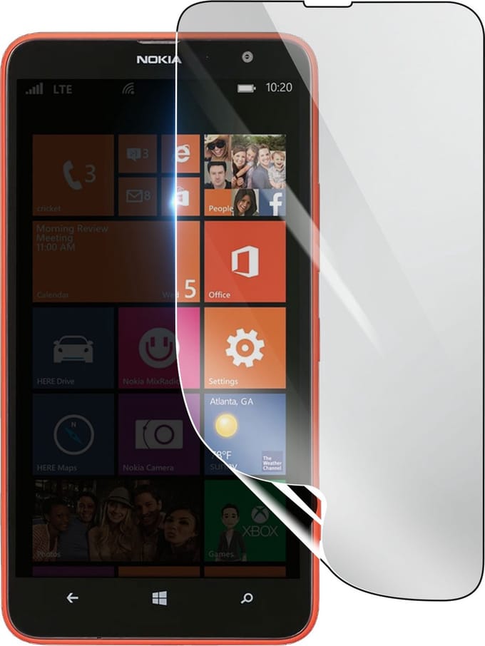 3mk, Geschikt voor Nokia Lumia 635, Schokbestendige Hydrogel Screenprotector, Transparant