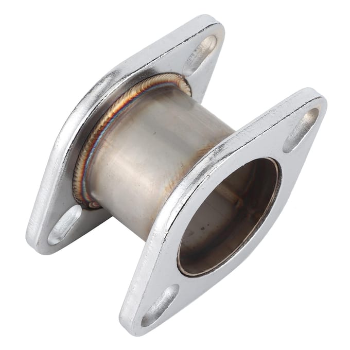 Bride d'extension de tuyau de silencieux, adaptateur d'échappement en acier inoxydable universel pour automobile gray