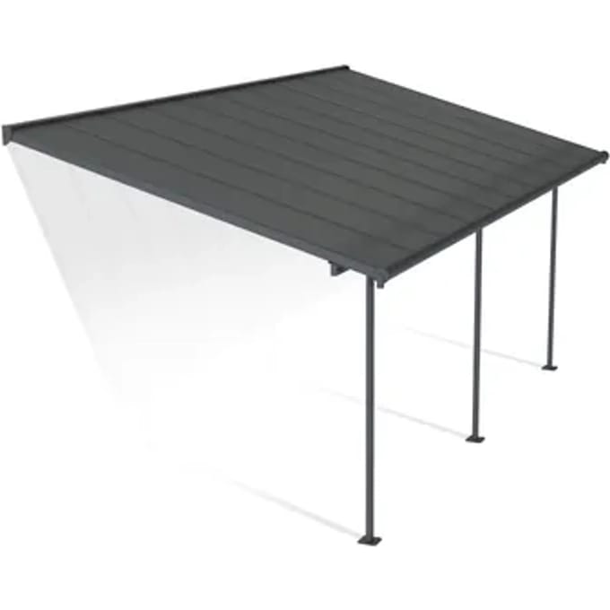 Palram | Canopia - Terrasoverkapping Capri - Grijs - 619x295x299cm
