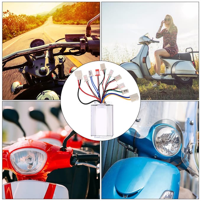 36V 500W Controller met Borstelmotor Fiets Scooter Snelheidsregeling Elektrische Fiets Onderdelen white