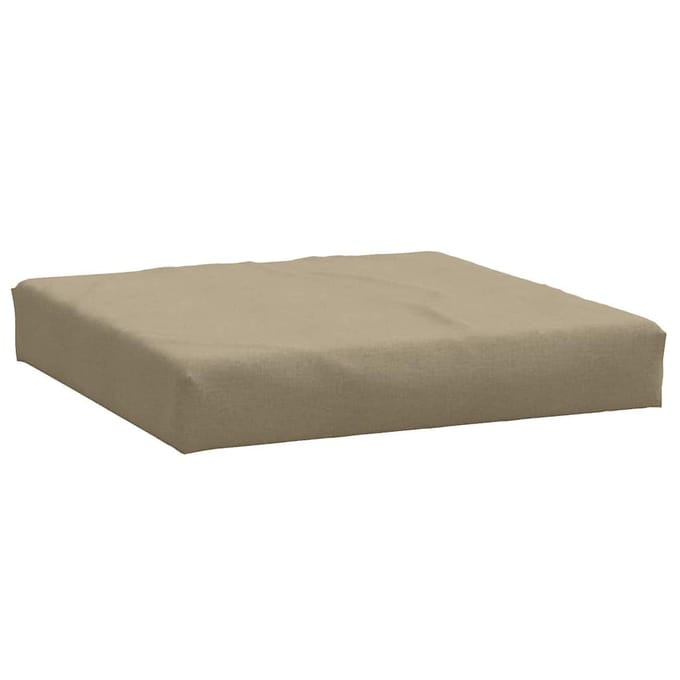 vidaXL - Palletkussen - 60x60x9,5 - cm - stof - gemêleerd - taupe
