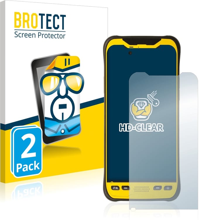 BROTECT - Screenprotector voor Trimble TDC600 - Folie Beschermfolie transparant 2 Stuks