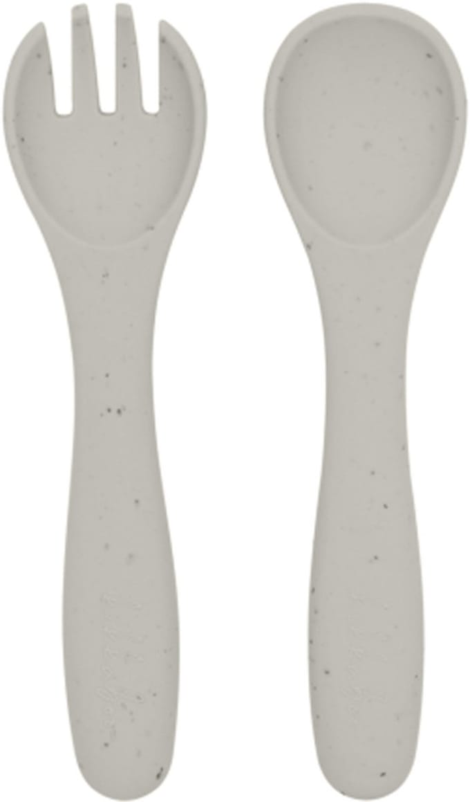 Kikkaboo Vork En Lepel - Platina Siliconen - Zand