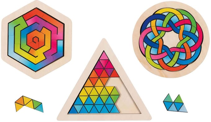 Goki Wooden Brainteaser Puzzle per piece Hout
