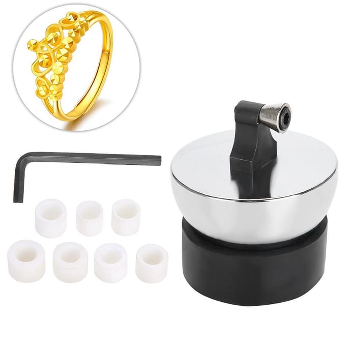 Sieradengereedschap Ringzetklem RVS Ringgraveerbal Diamant Steen Zetgereedschap white