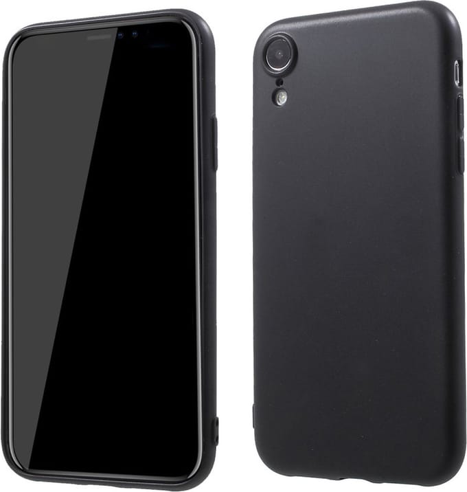 Peachy Matte Flexibele TPU Case geschikt voor iPhone XR - Zwart